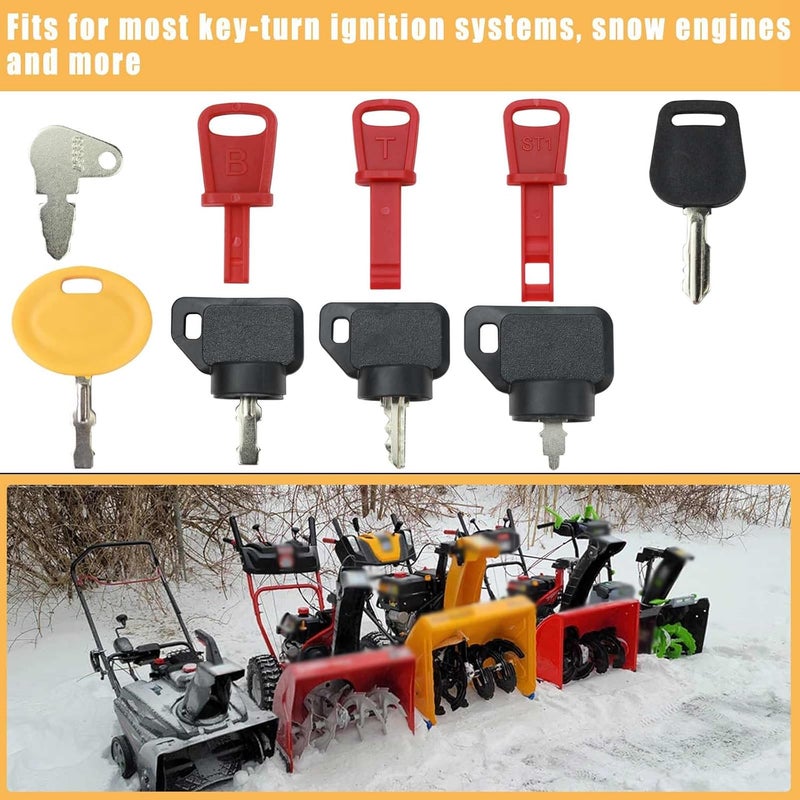MANUTEX Lawn Mower Keys Set 9 Pcs for Cub Cad-et M-TD John De-ere Hus-qvarna To-ro Craft-sman Kub-ota Troy-Bi-lt Snow Engines 625-05000 63-8360 532411935 AM132500 GY20680 83357 925-2054A Snow Blower Keys - Image 5